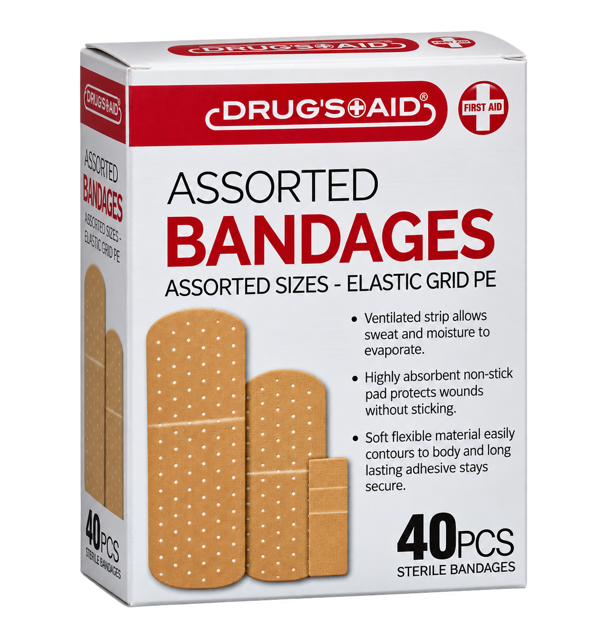Assorted Bandages 40 per box - Case of 48 Boxes
