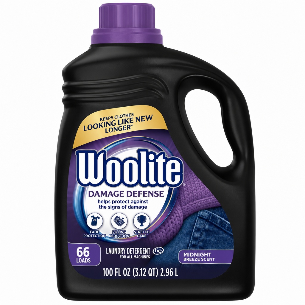 Woolite Damage Defense Laundry Detergent 100 oz 66 Loads – Case of 6