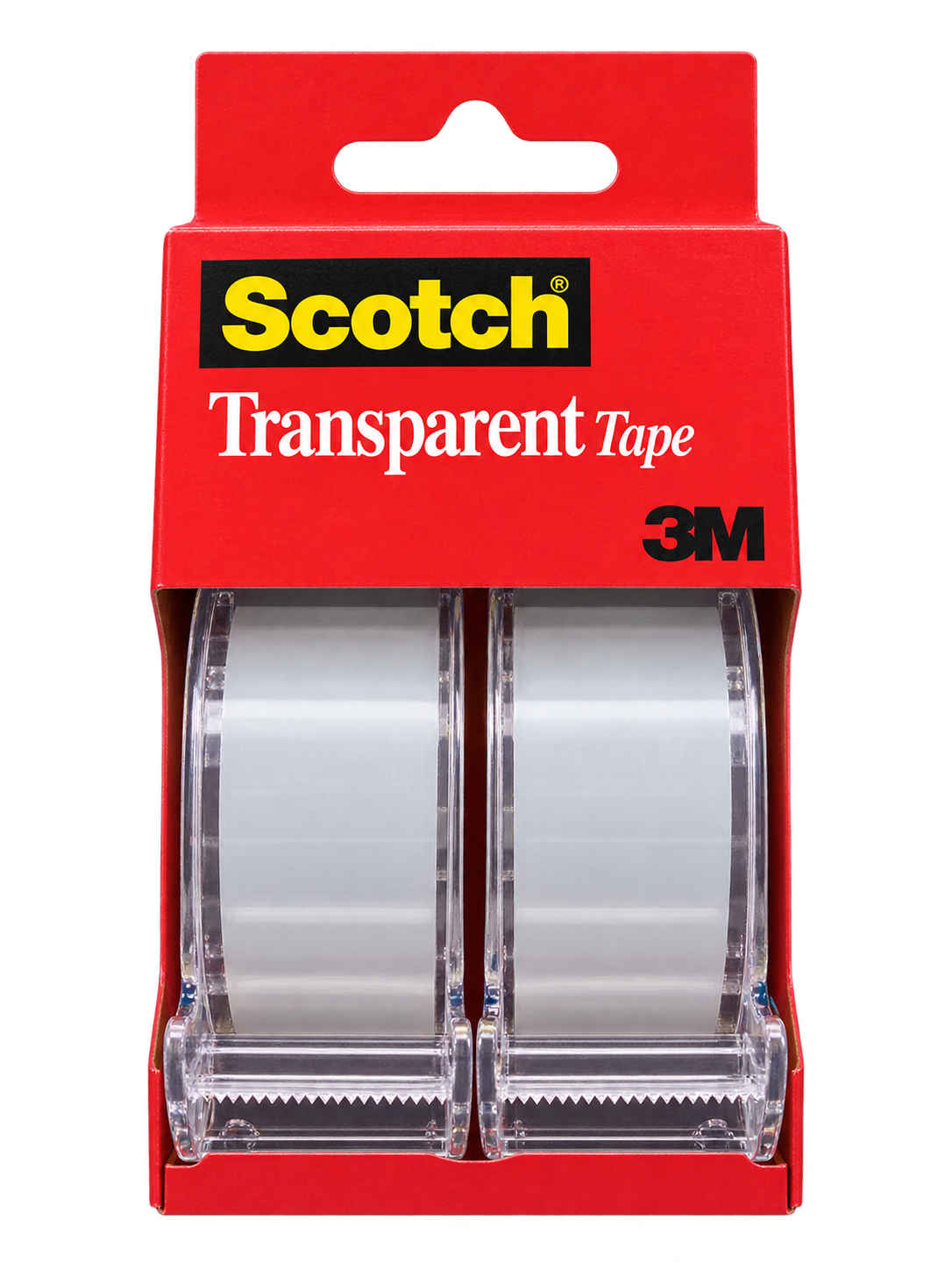 Scotch Transparent Tape with Dispenser 2 Pack - Case of 6