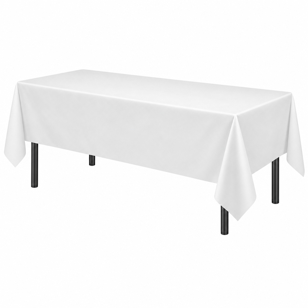 Table Cover Paper/Plastic White 54×108 – Case of 20