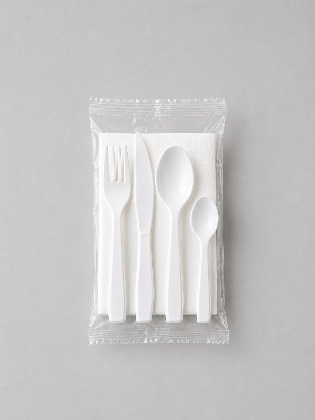 Cutlery Kit White 5 pc Heavy Weight TSFKN – Case of 250