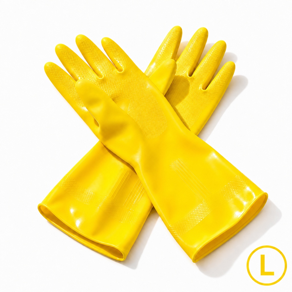 Yellow Rubber Gloves Large – Dozen