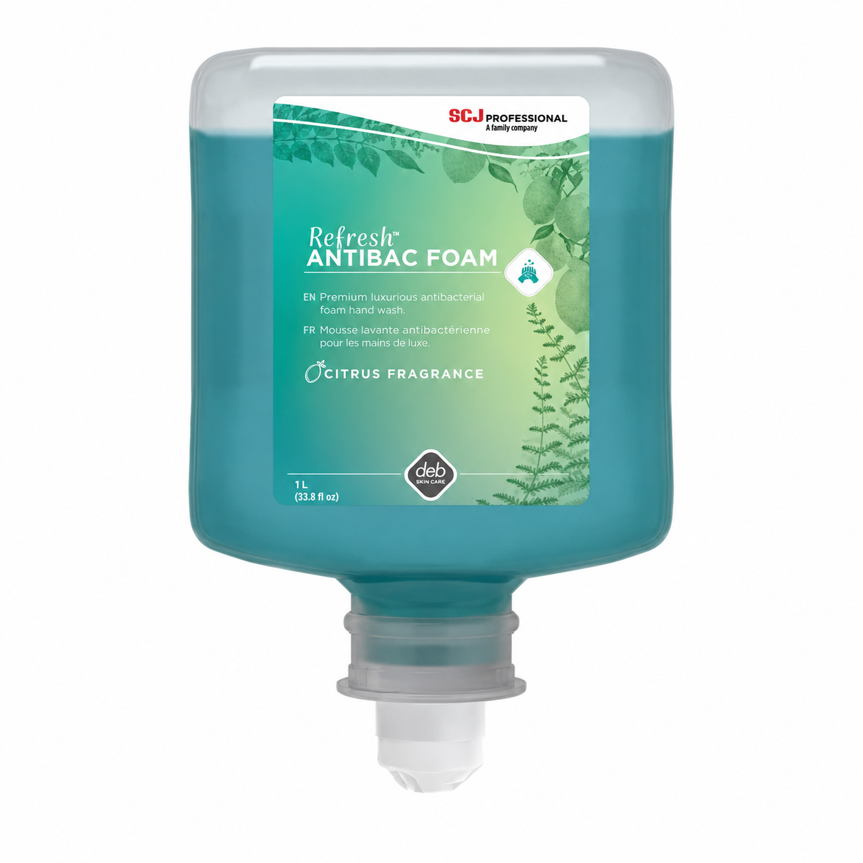 Refresh Foam Hand Soap Citrus Scent Green Antimicrobial 1000 ML – Case of 6
