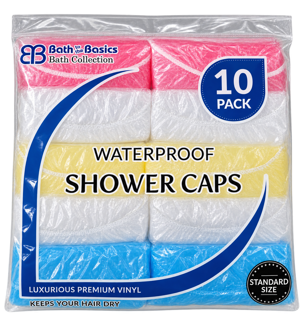Shower Caps Waterproff 10 pack - Case of 12 Packs
