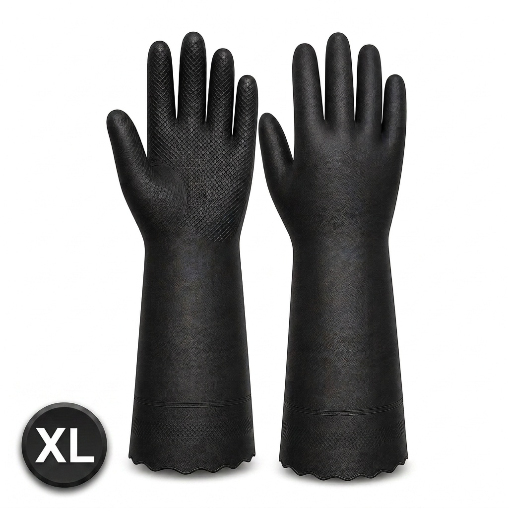 Pot Wash  Black Gloves Heavy Extra Large – 1 Pair