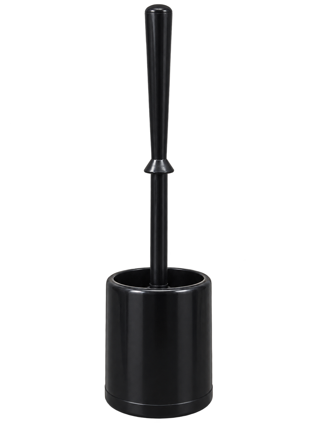 Black toilet brush and holder cutout
