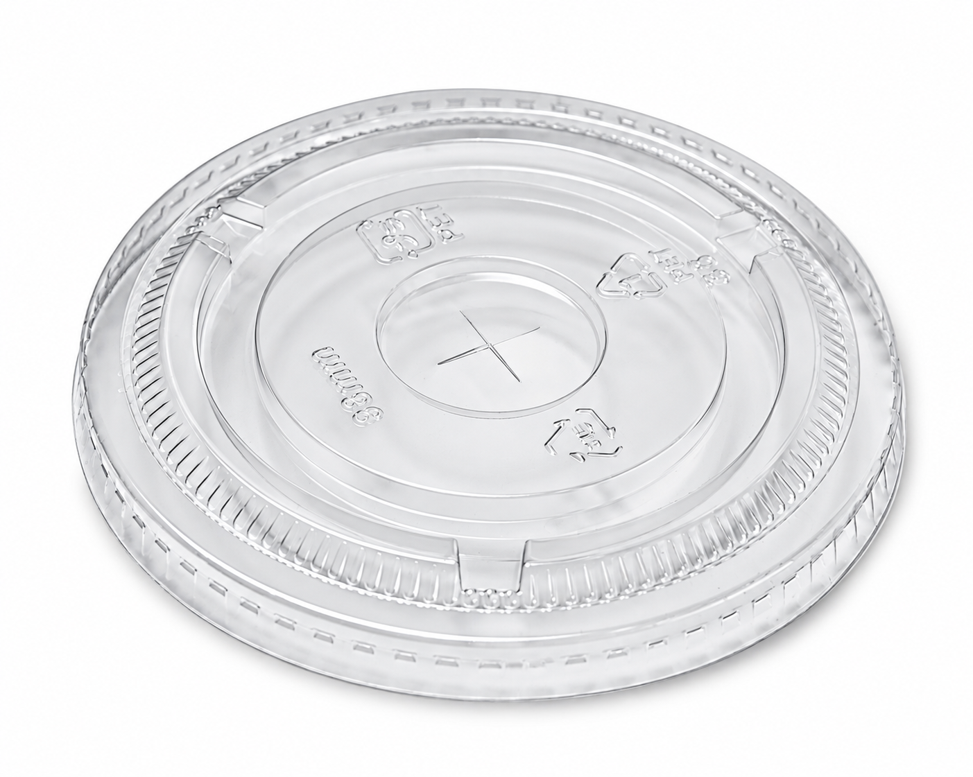 Lid for Cold Pet Cup Slotted Clear 12-24 OZ - Case of 1000