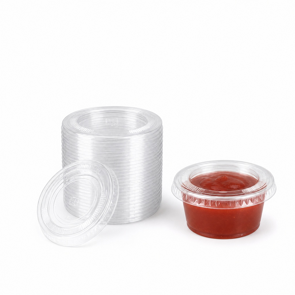 Lids for 2 oz Souffle Portion Cups – Case of 2500