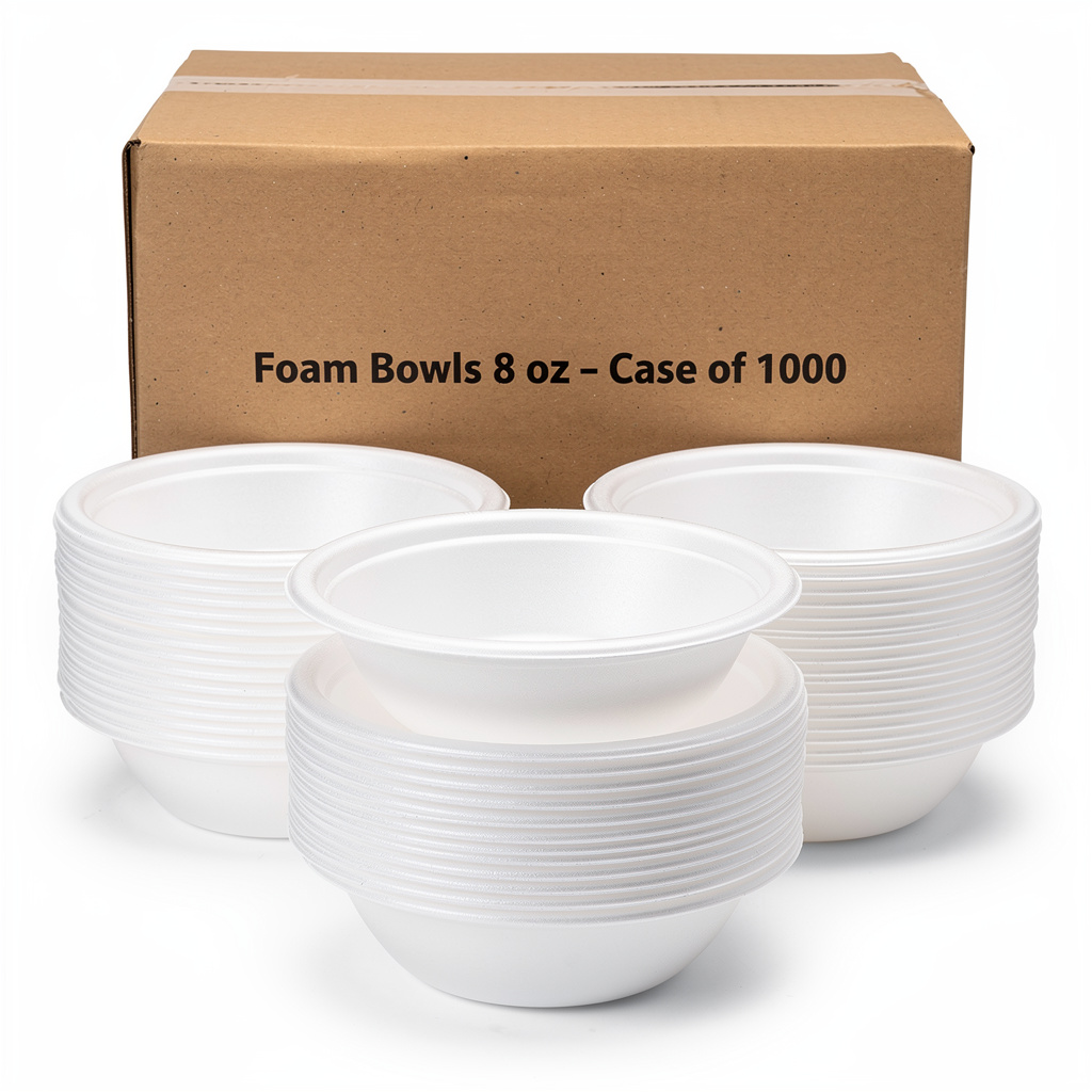 Foam Bowls 8 oz – Case of 1000