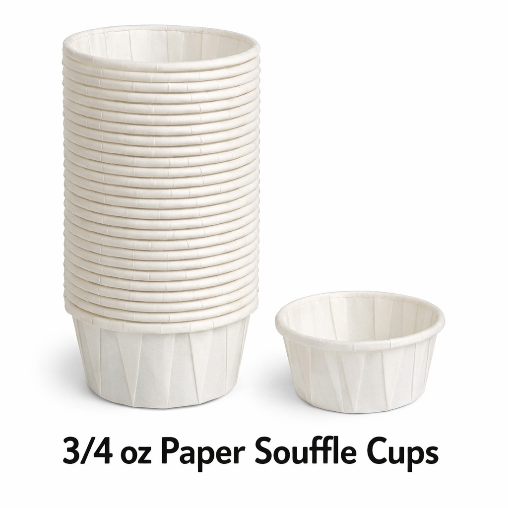 Paper Souffle Cups 3/4 oz – Case of 5000
