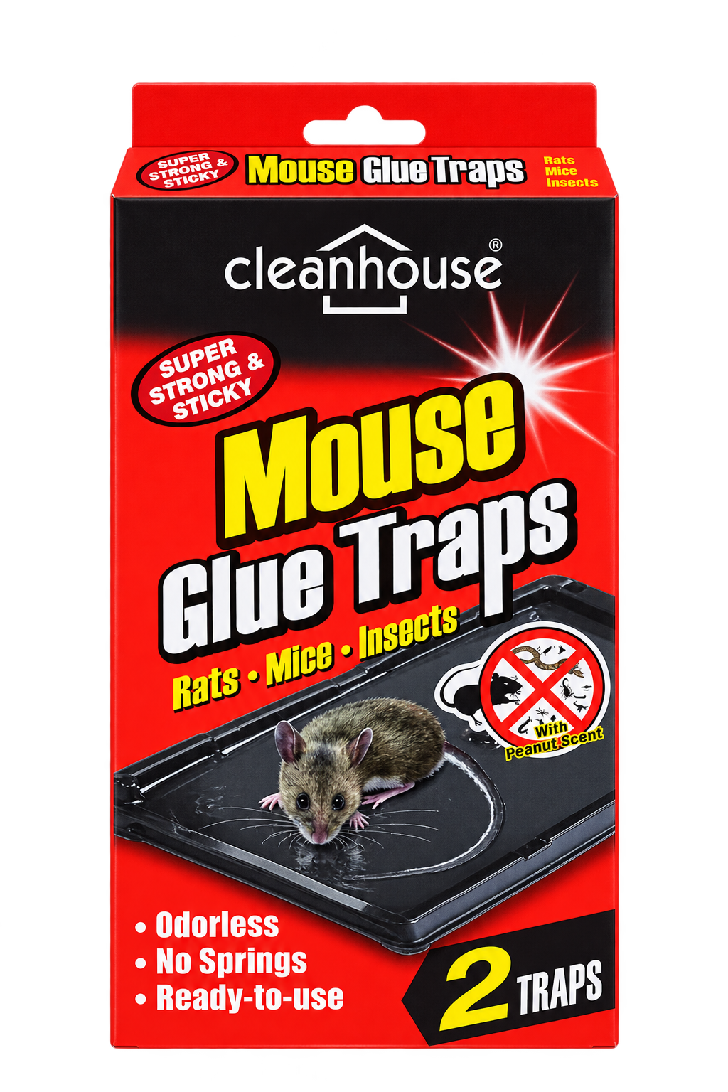 Mouse Glue Traps 2 Piece - Case of 48 Packs